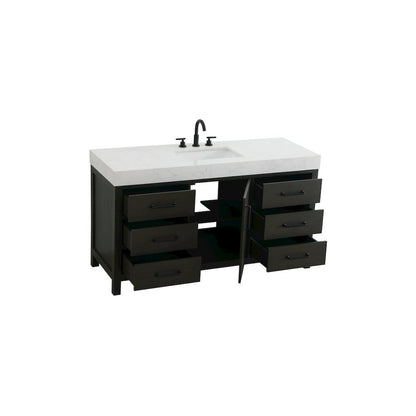 60 inch Single Bathroom Vanity In Mocha Brown