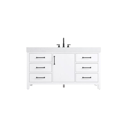 60 inch Single Bathroom Vanity In White