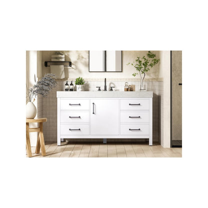 60 inch Single Bathroom Vanity In White