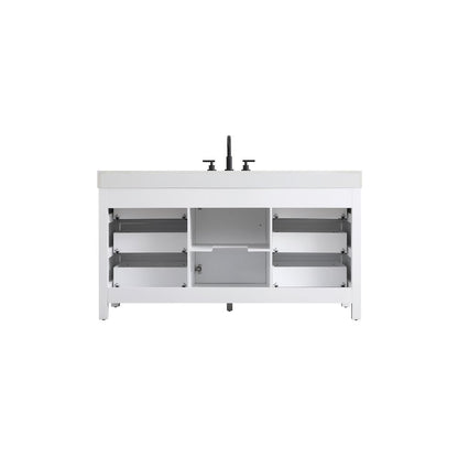 60 inch Single Bathroom Vanity In White