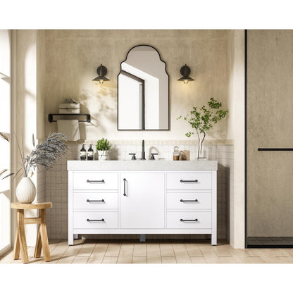 60 inch Single Bathroom Vanity In White