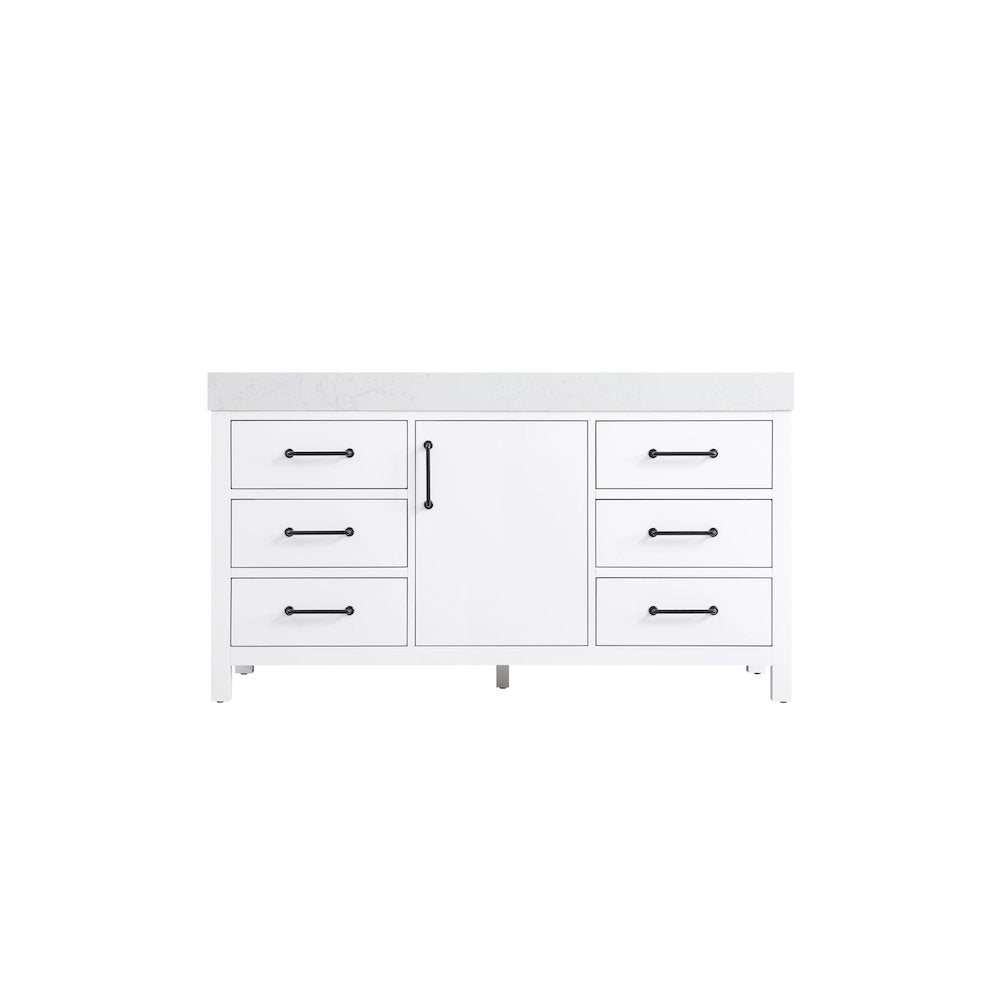 60 inch Single Bathroom Vanity In White