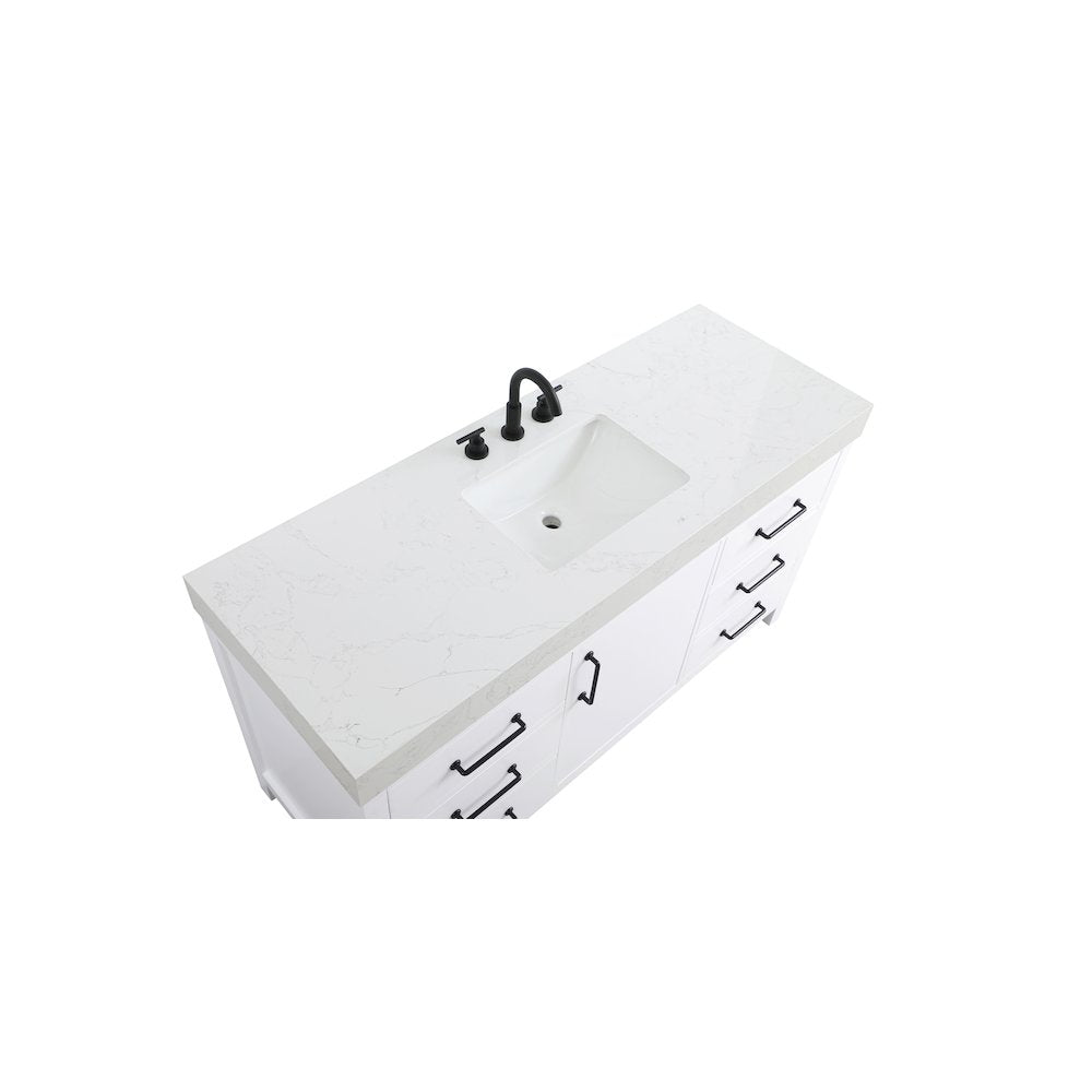 60 inch Single Bathroom Vanity In White