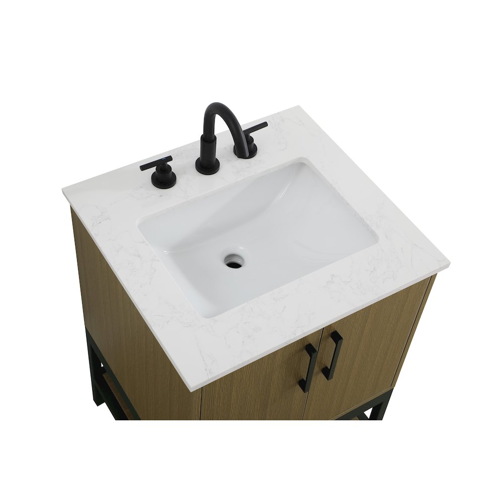 24 Inch Single Bathroom Vanity In Chestnut Brown