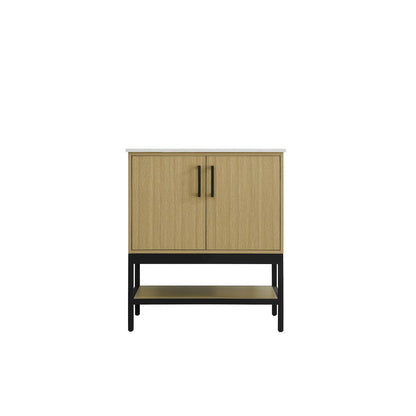 30 Inch Single Bathroom Vanity In Honey Brown