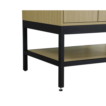 36 Inch Single Bathroom Vanity In Honey Brown