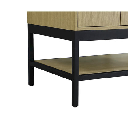 36 Inch Single Bathroom Vanity In Honey Brown