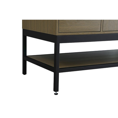 60 Inch Single Bathroom Vanity In Chestnut Brown