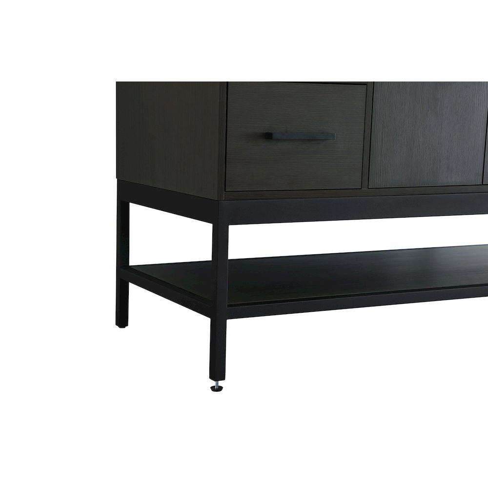 60 Inch Single Bathroom Vanity In Mocha Brown
