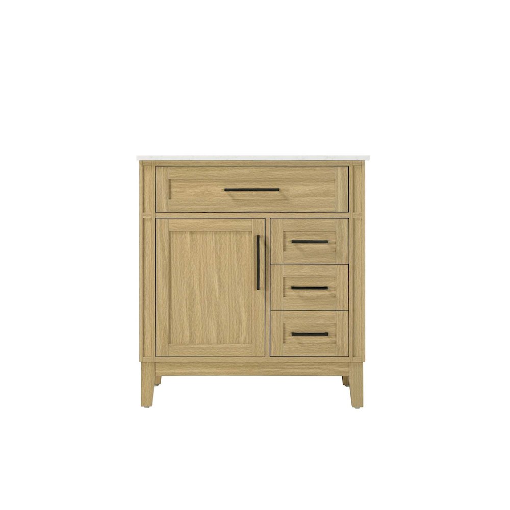 32 inch Single Bathroom Vanity in Honey Brown