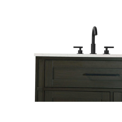 32 inch Single Bathroom Vanity in Mocha Brown