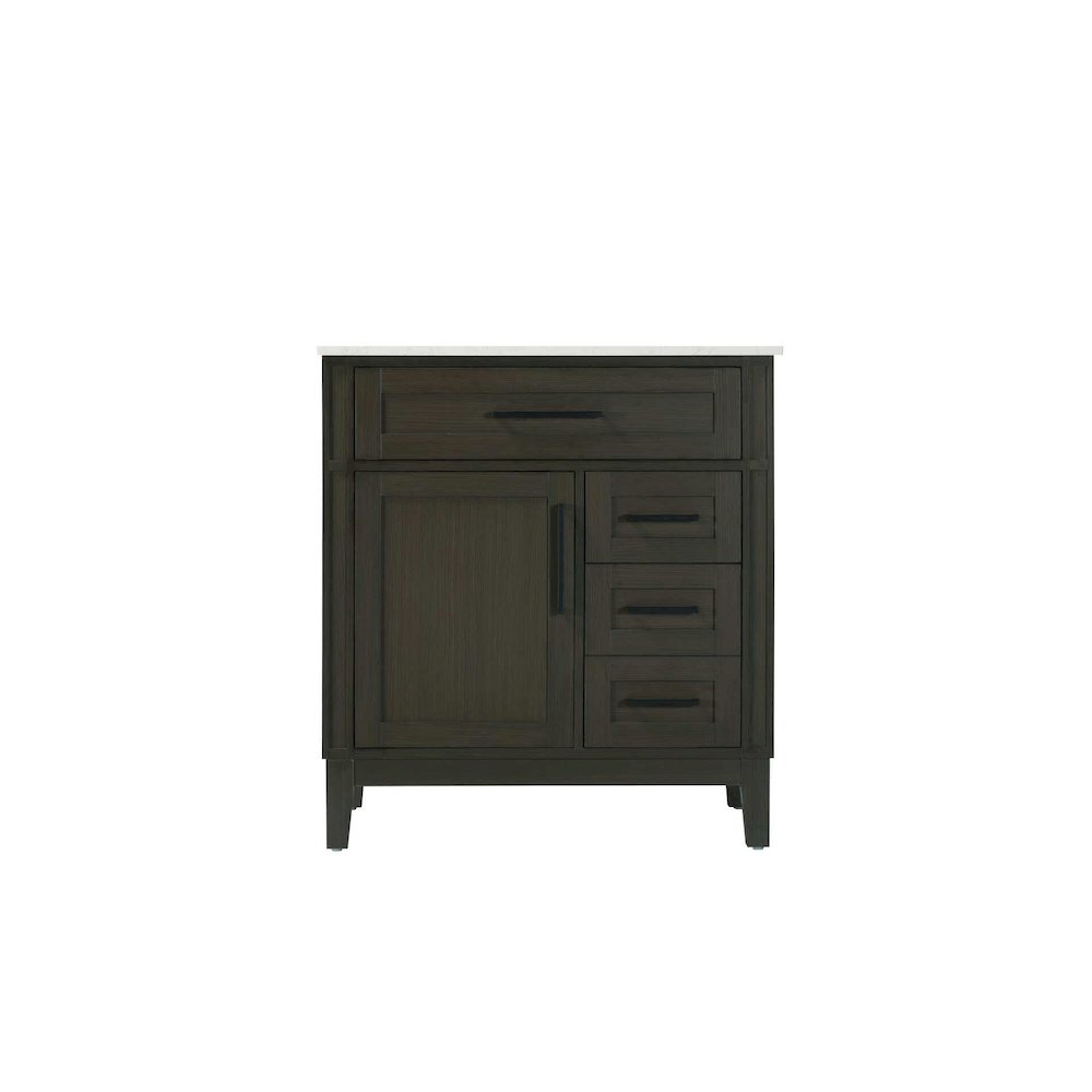 32 inch Single Bathroom Vanity in Mocha Brown