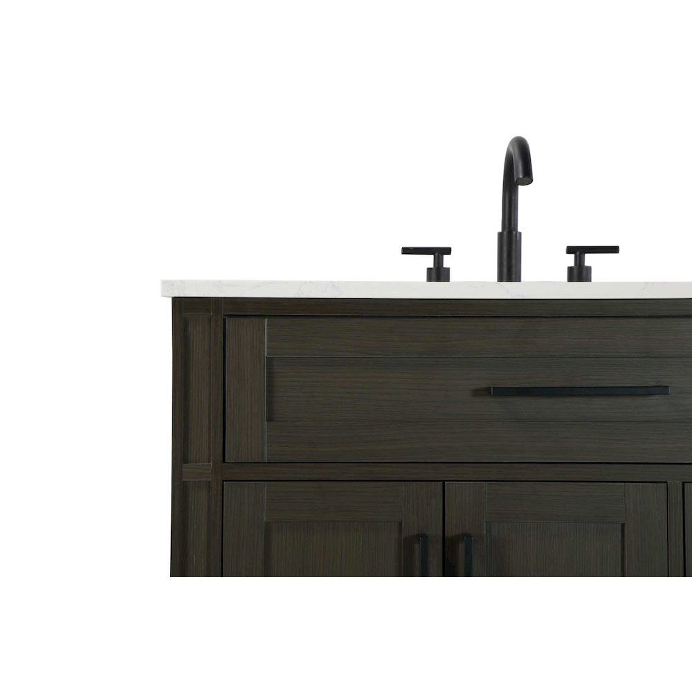 36 inch Single Bathroom Vanity in Mocha Brown