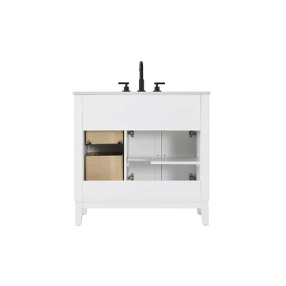 36 inch Single Bathroom Vanity in White