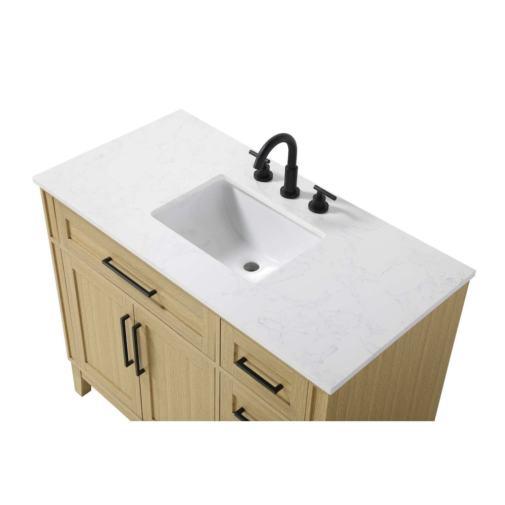 42 inch Single Bathroom Vanity in Honey Brown