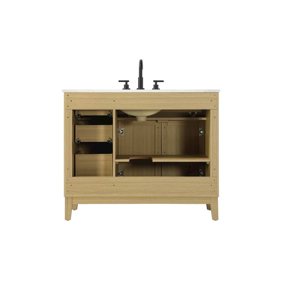 42 inch Single Bathroom Vanity in Honey Brown