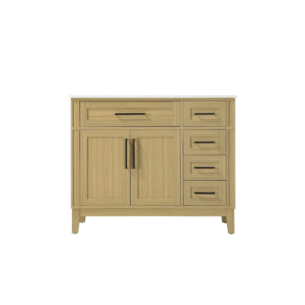 42 inch Single Bathroom Vanity in Honey Brown