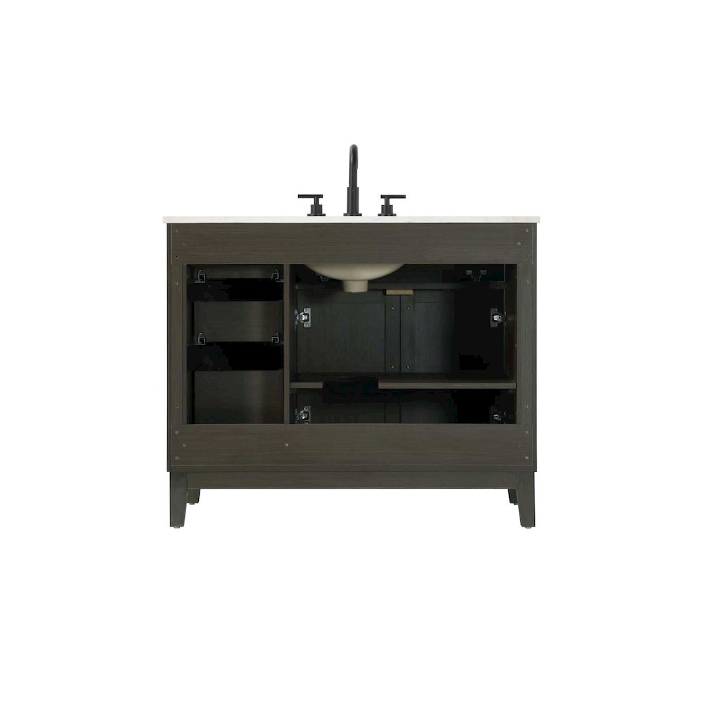 42 inch Single Bathroom Vanity in Mocha Brown