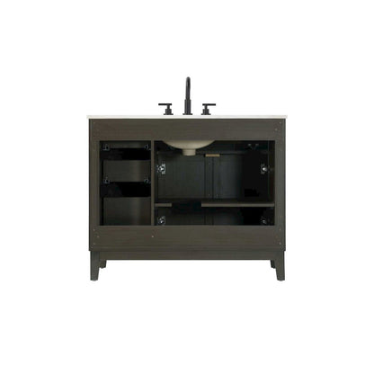 42 inch Single Bathroom Vanity in Mocha Brown