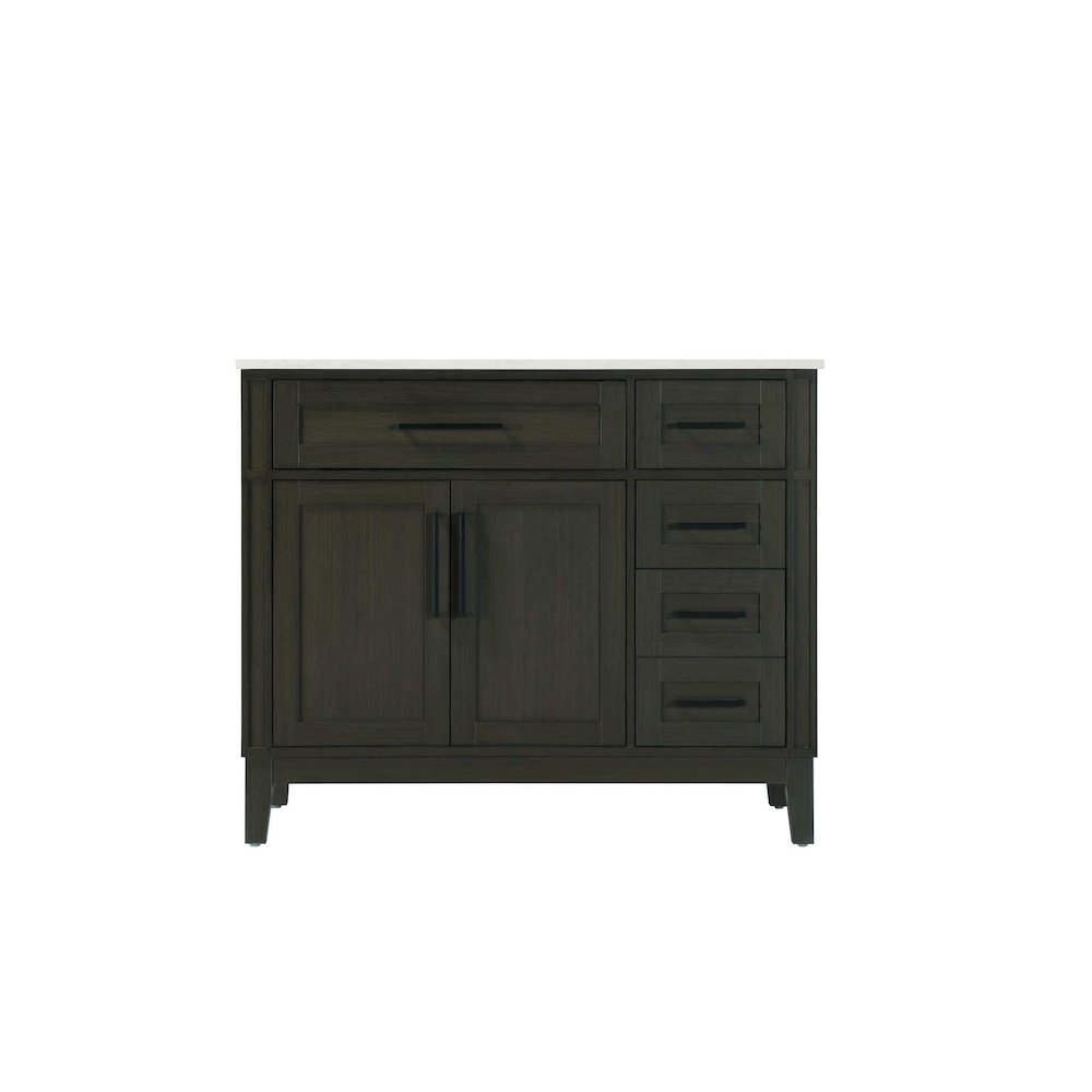 42 inch Single Bathroom Vanity in Mocha Brown