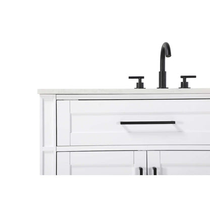 42 inch Single Bathroom Vanity in White