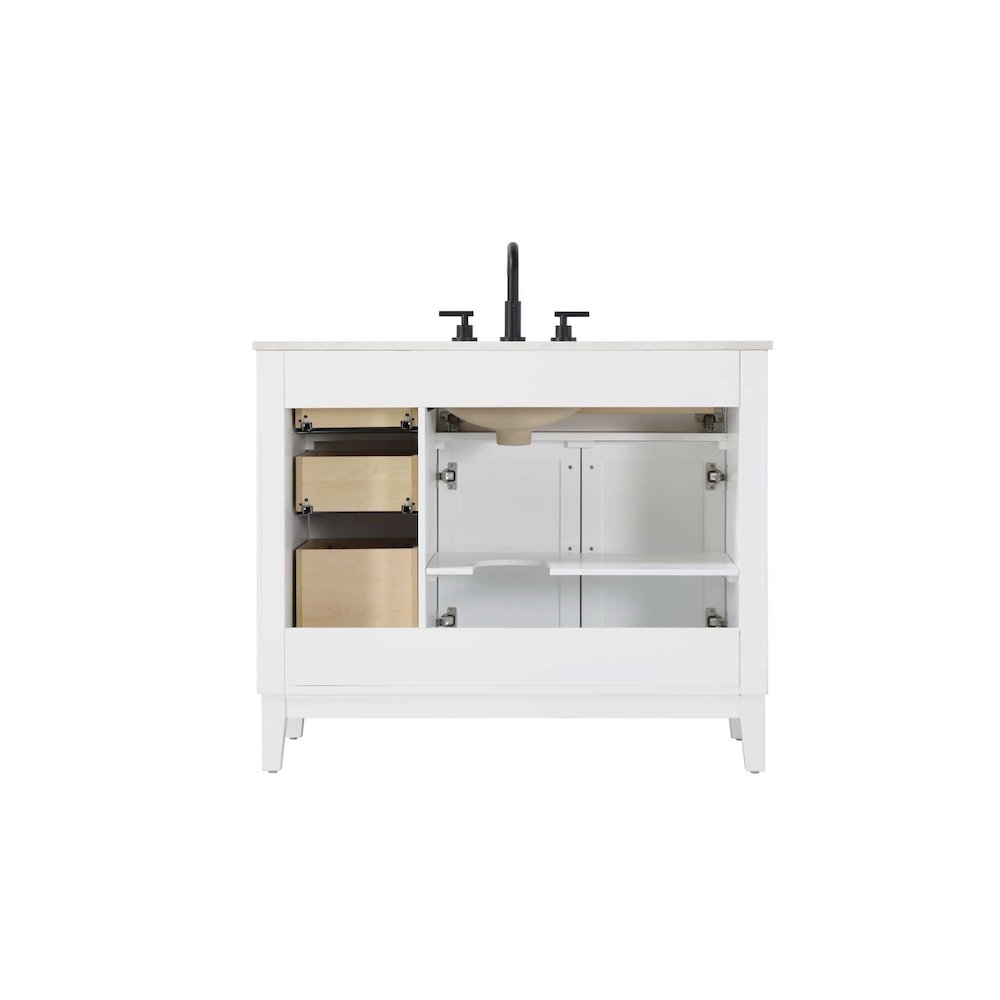 42 inch Single Bathroom Vanity in White