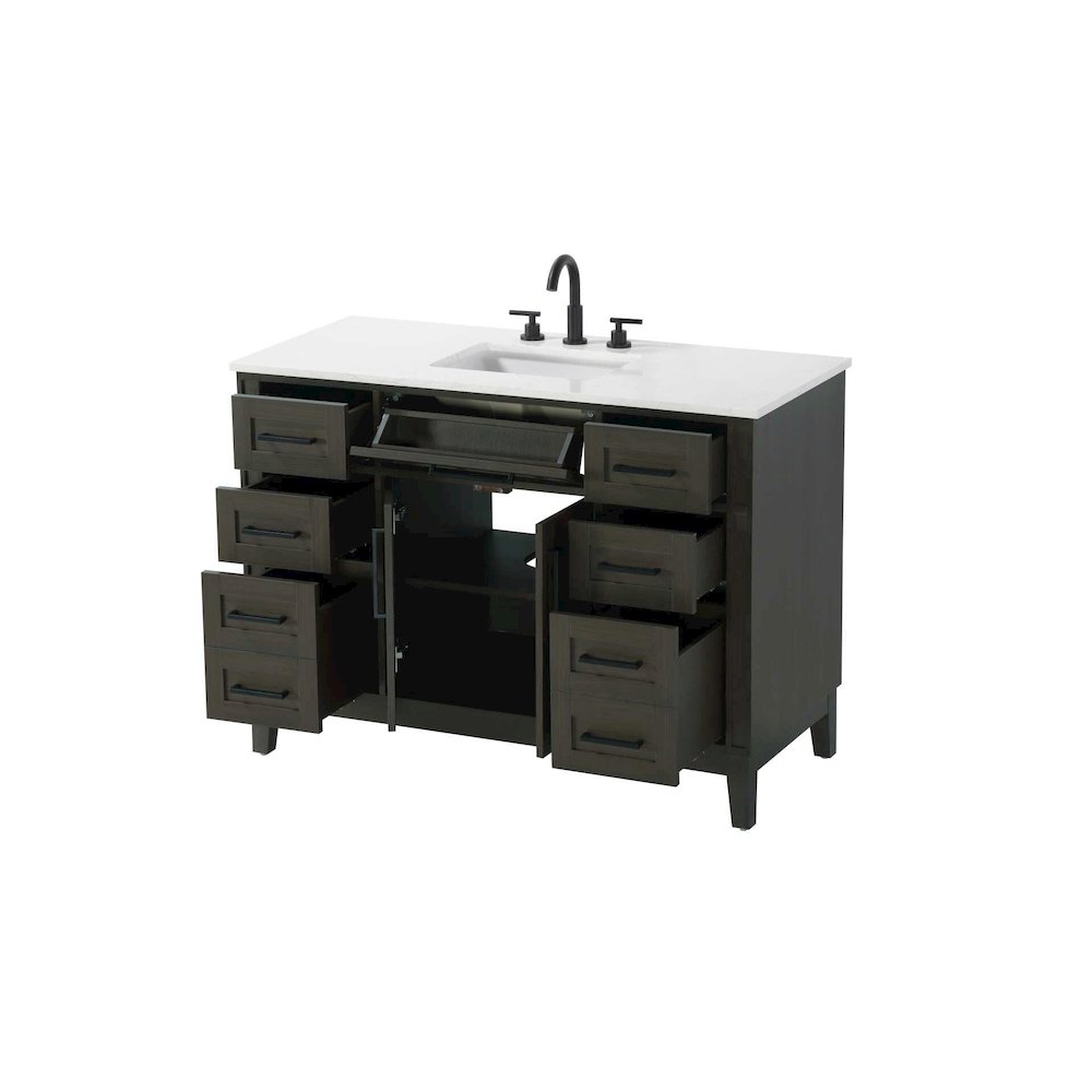 48 inch Single Bathroom Vanity in Mocha Brown