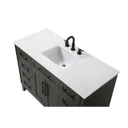 48 inch Single Bathroom Vanity in Mocha Brown