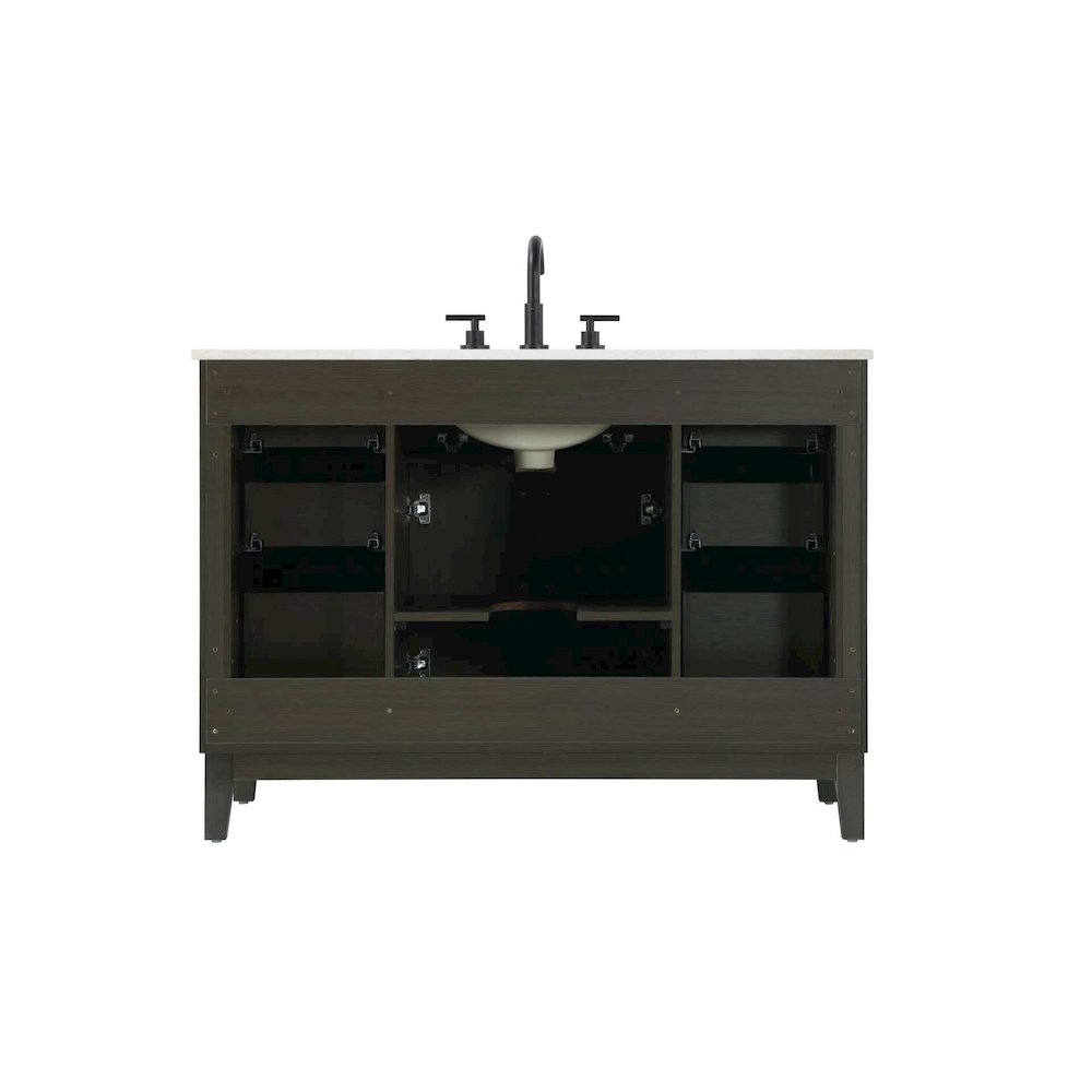 48 inch Single Bathroom Vanity in Mocha Brown