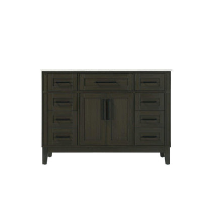 48 inch Single Bathroom Vanity in Mocha Brown