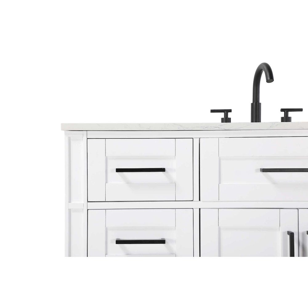 48 inch Single Bathroom Vanity in Honey White