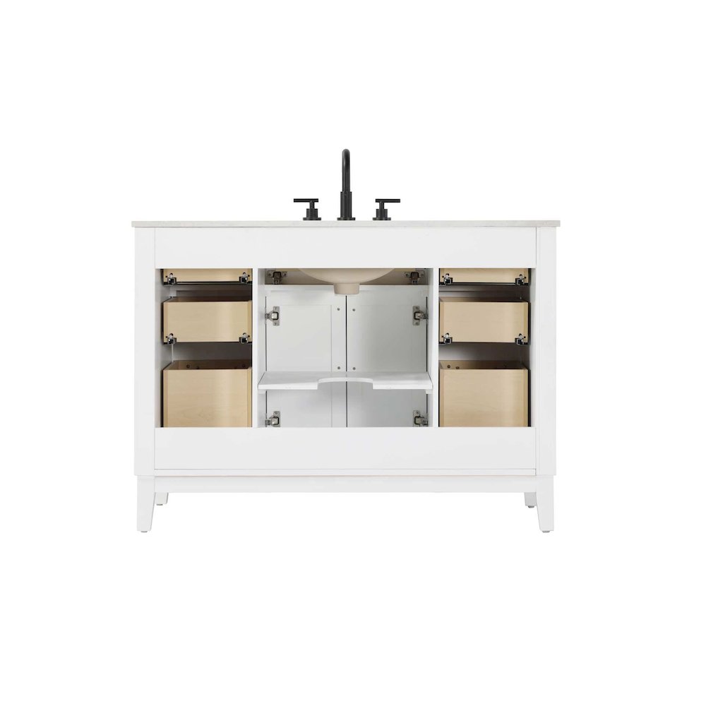 48 inch Single Bathroom Vanity in Honey White