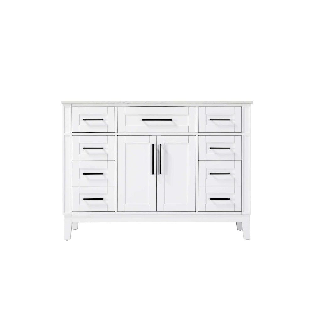 48 inch Single Bathroom Vanity in Honey White