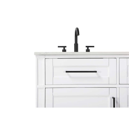 54 inch Double Bathroom Vanity in White