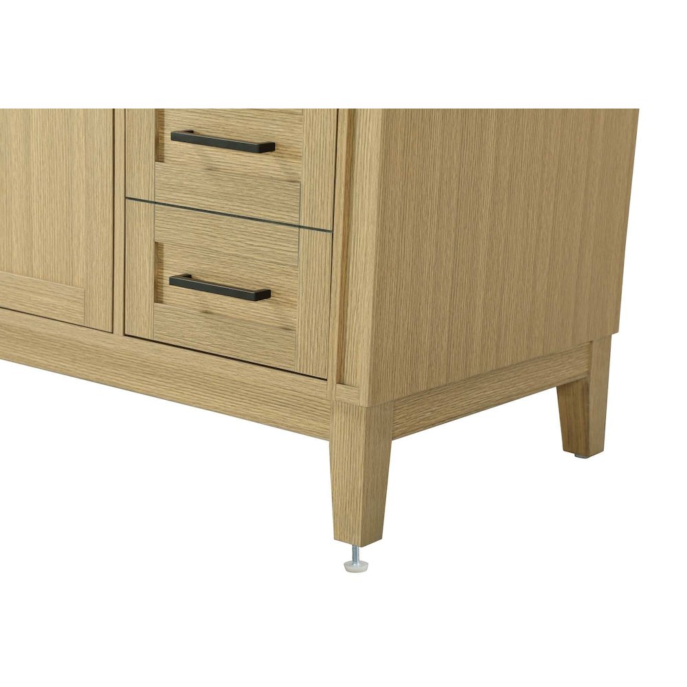 54 inch Single Bathroom Vanity in Honey Brown
