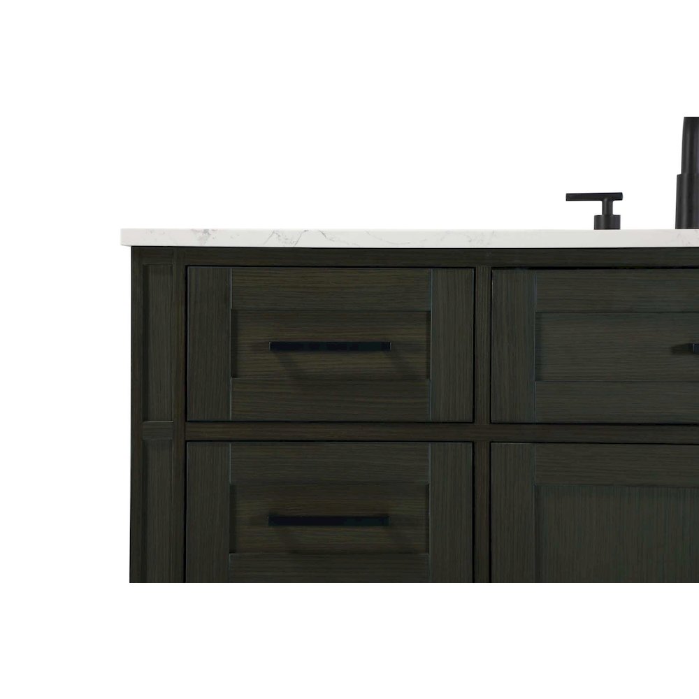 54 inch Single Bathroom Vanity in Mocha Brown