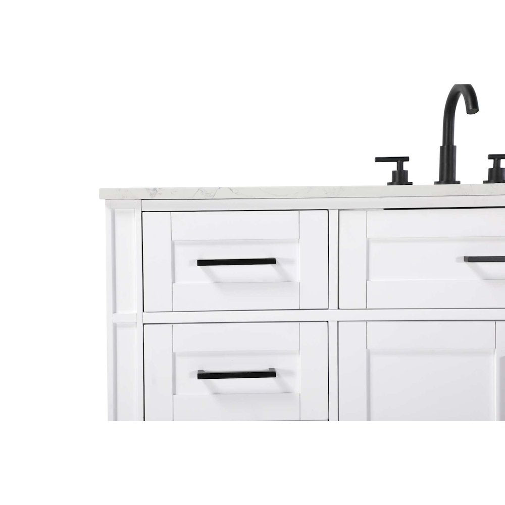 54 inch Single Bathroom Vanity in White