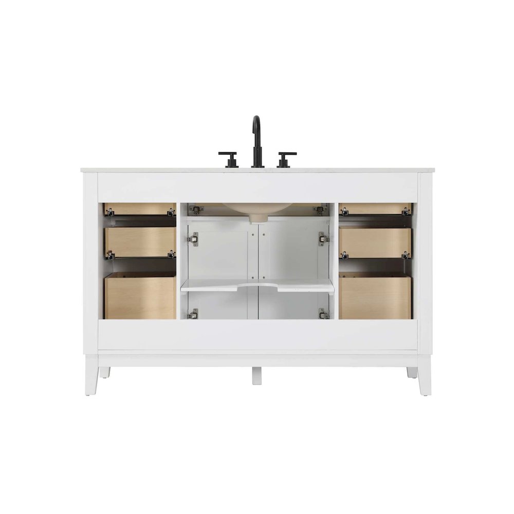 54 inch Single Bathroom Vanity in White