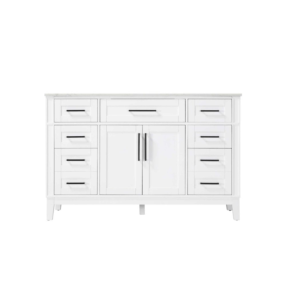 54 inch Single Bathroom Vanity in White