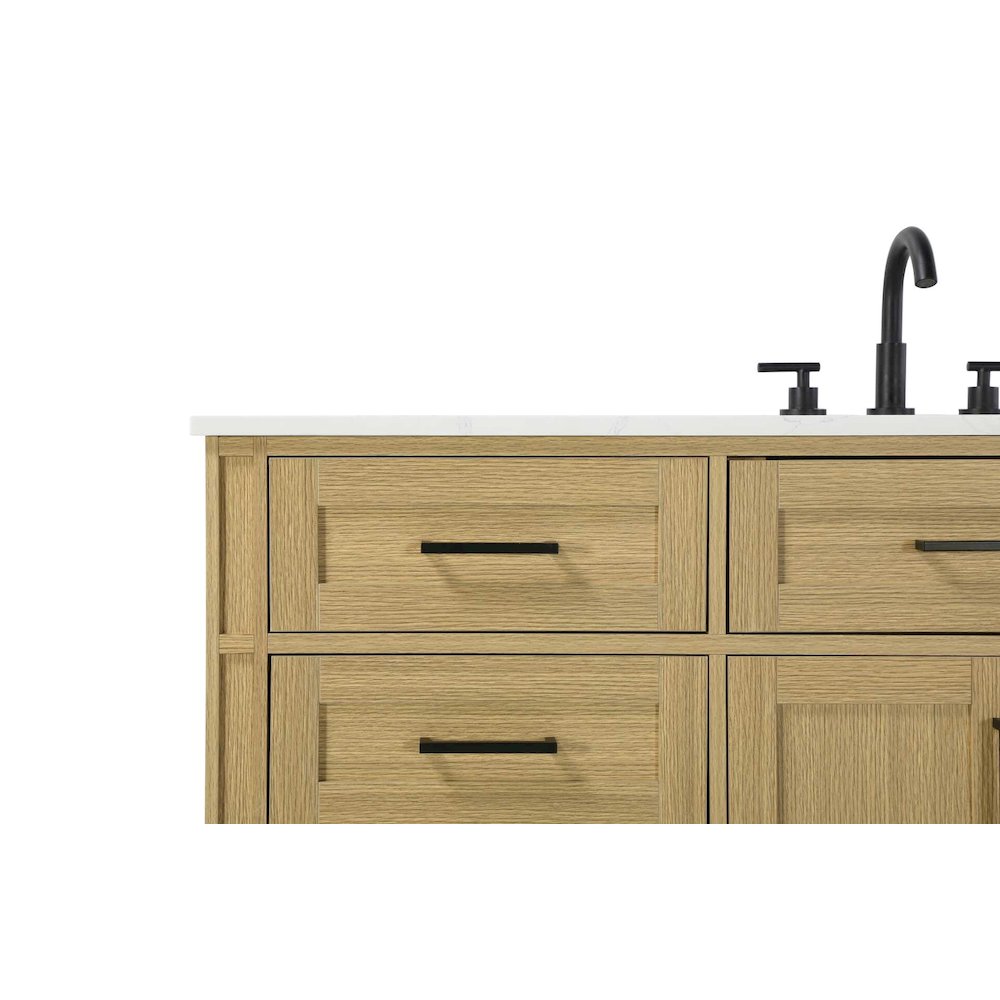 60 inch Single Bathroom Vanity in Honey Brown