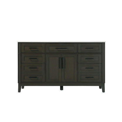 60 inch Single Bathroom Vanity in Mocha Brown