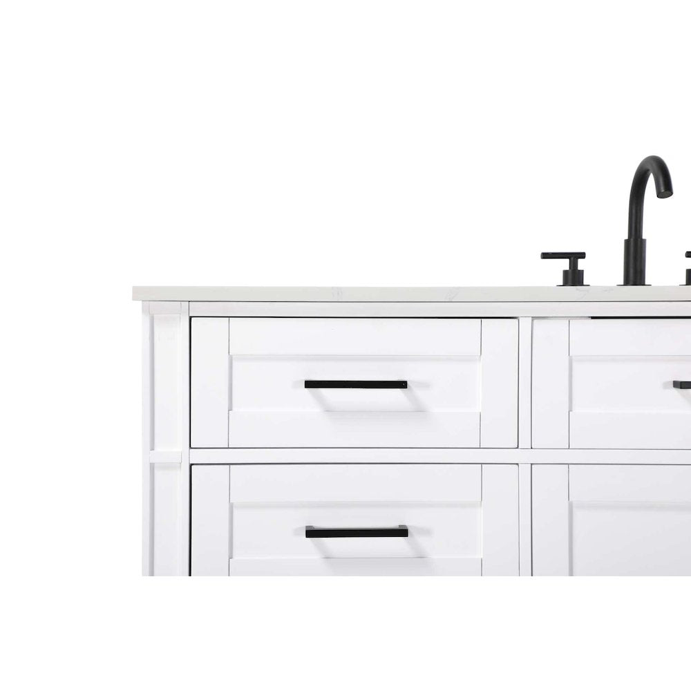 60 inch Single Bathroom Vanity in White