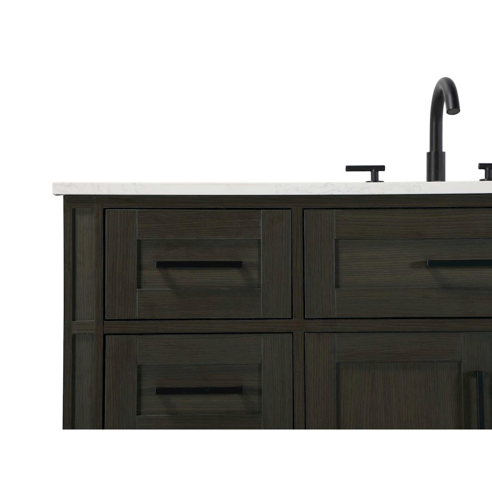 84 inch Double Bathroom Vanity in Mocha Brown
