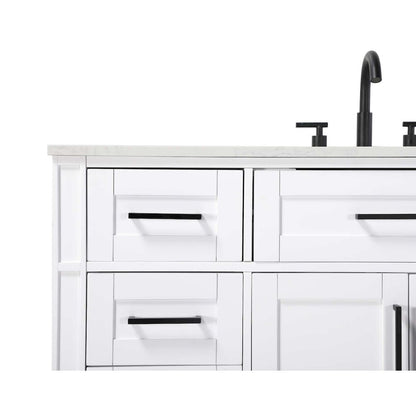84 inch Double Bathroom Vanity in White