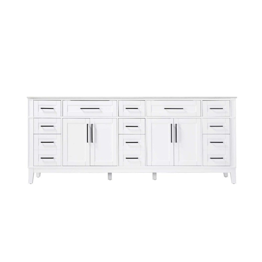 84 inch Double Bathroom Vanity in White