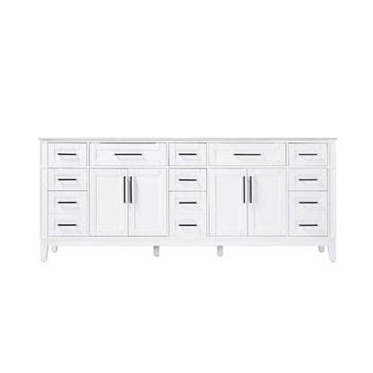 84 inch Double Bathroom Vanity in White