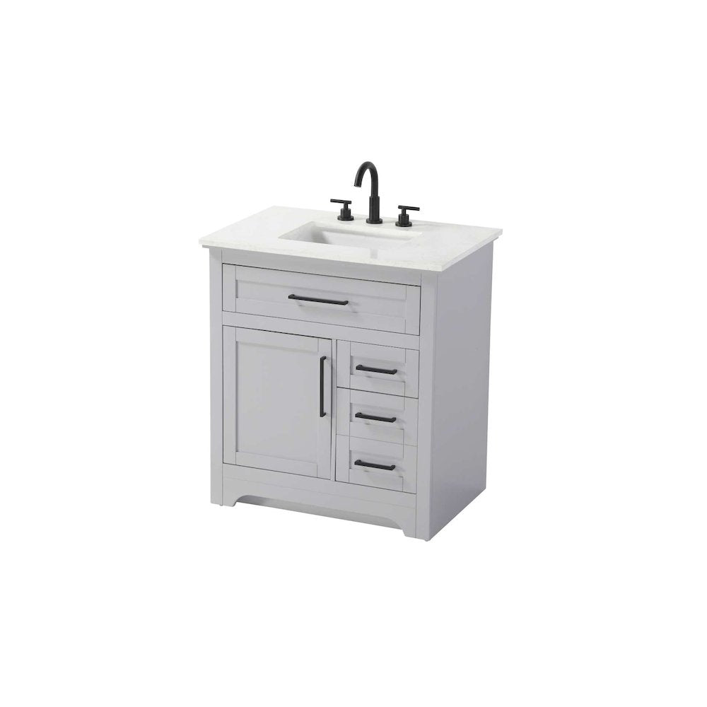 32 inch Single Bathroom Vanity in Grey