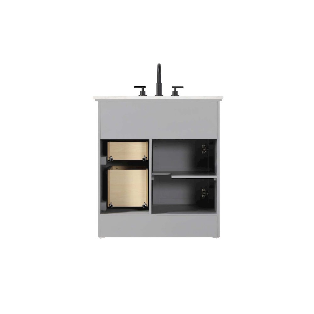 32 inch Single Bathroom Vanity in Grey