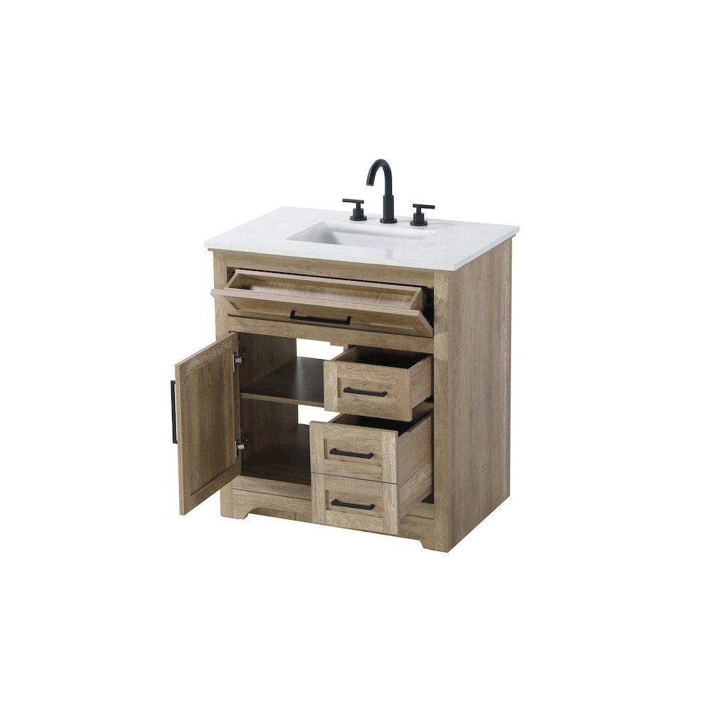 32 inch Single Bathroom Vanity in Natural oak