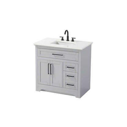 36 inch Single Bathroom Vanity in Grey